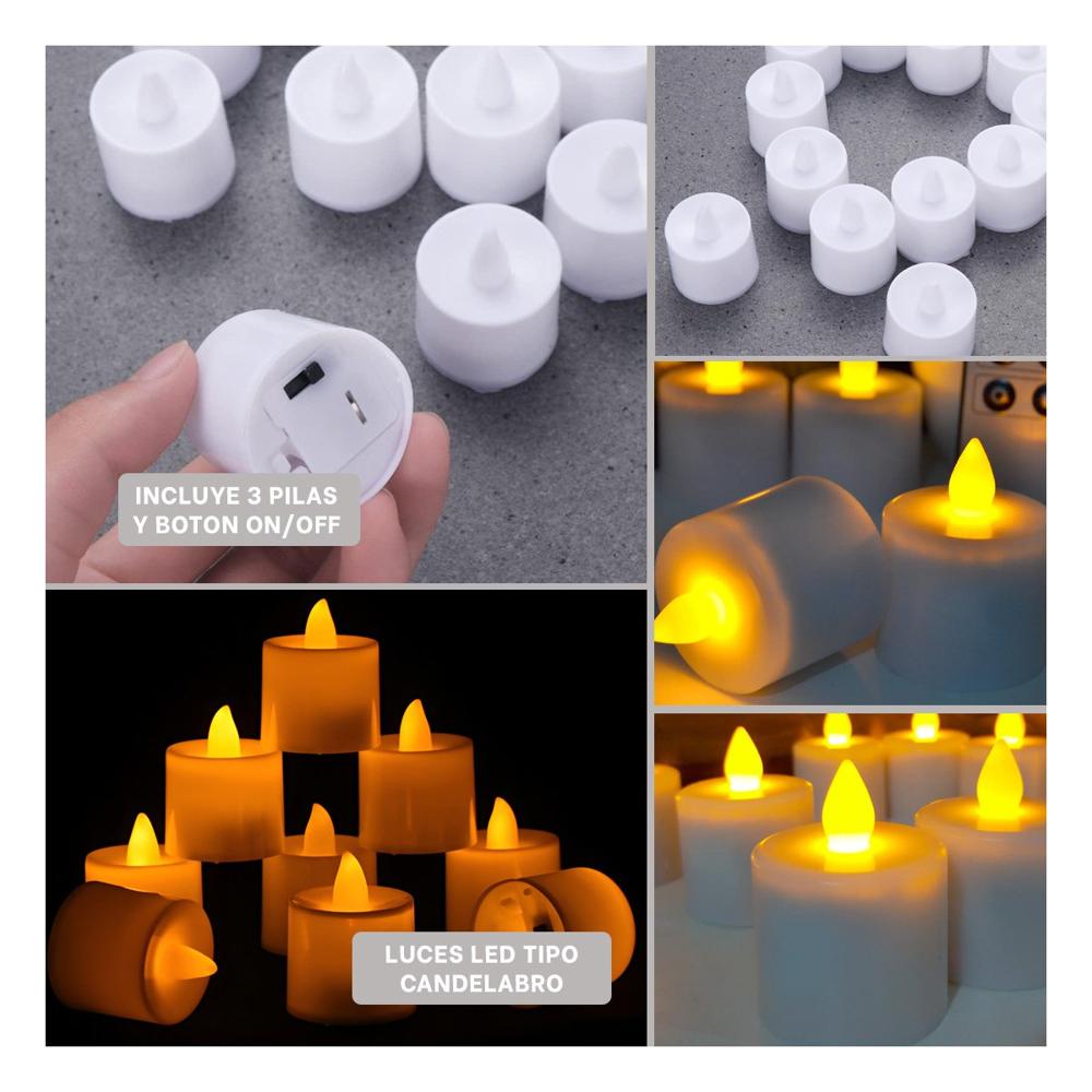 Velones LED para Decoracion de Sala con Luz Calida y Ambiente Relajante