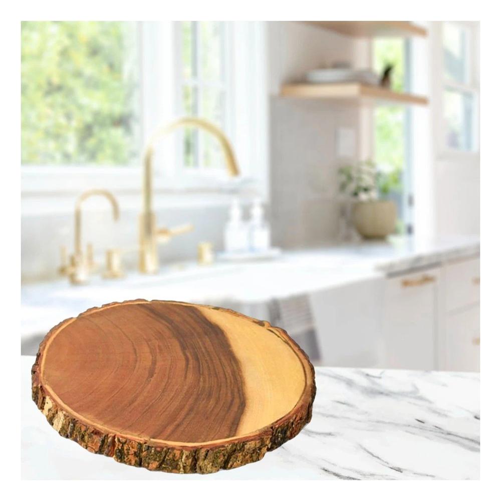 Superficie Circular de Madera para Decoracion de Hogar y Casa con Uso Diario Y+Papel Regalo