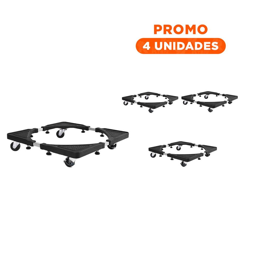Pack4 Estructura de Acero Negro para Base de Muebles Y+Regalo Sticker