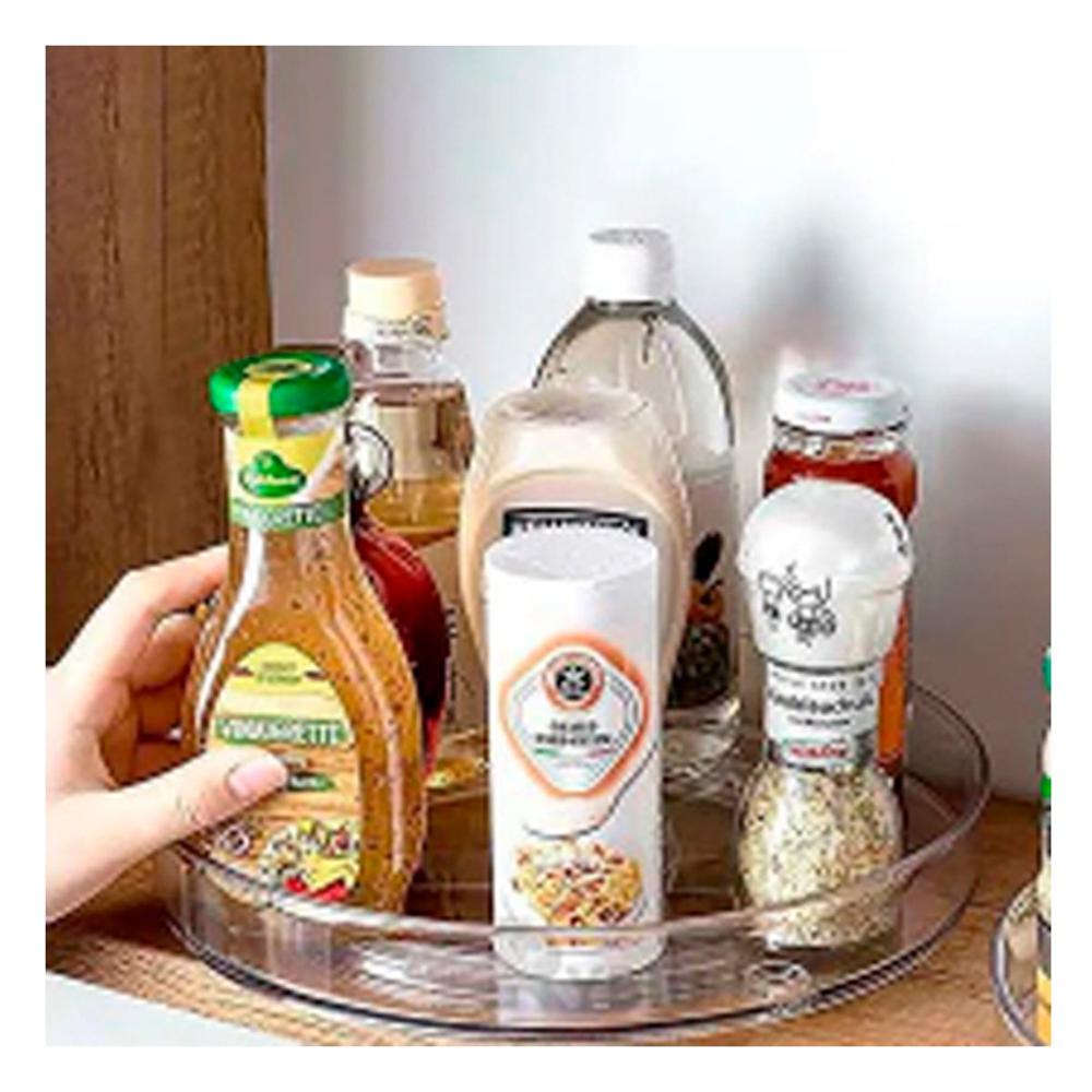 Organizador Giratorio Funcional 29x3.5cm para Cocina Transparente Y+Regalo Sticker