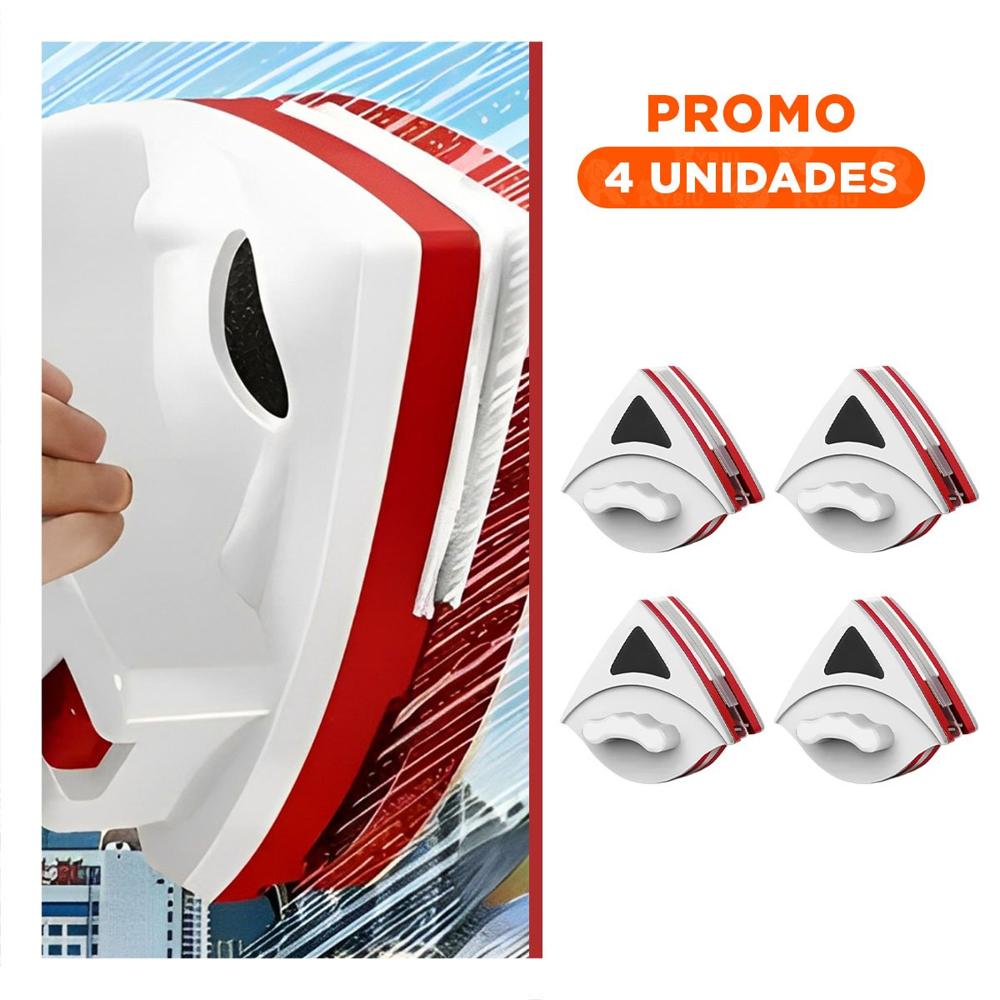 Pack4 Accesorio para Vidrios Magnetico Rojo Triangular Facil y Seguro Y+Regalo Sticker