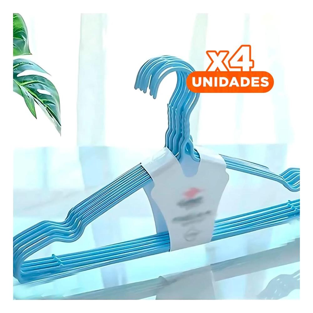 Pack4 Soporte Diario de Plastico Celeste Circulo en Medio de 4 Piezas Casa