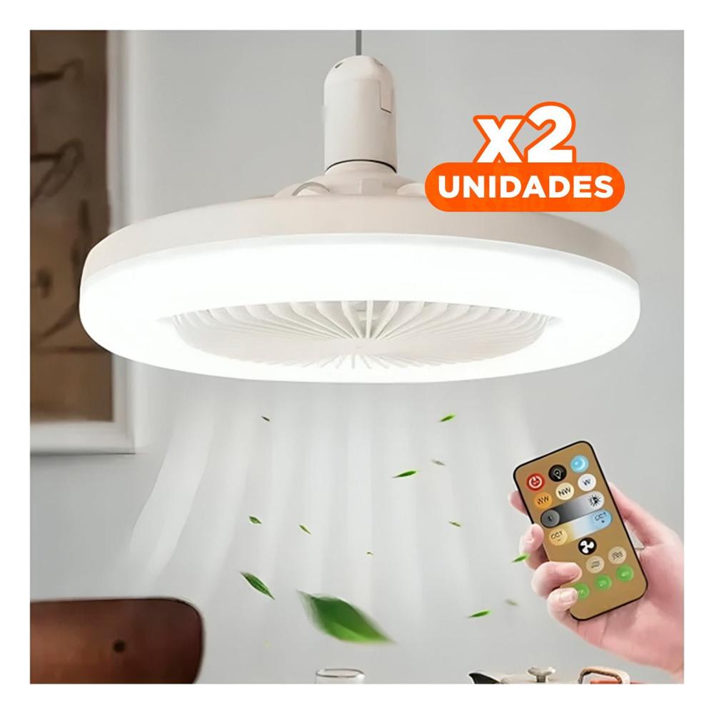 Pack2 Bombilla Luz Led 30 W E27 E26 Con Control Remoto Blanco Para Dormitorio Y+Papel Regalo