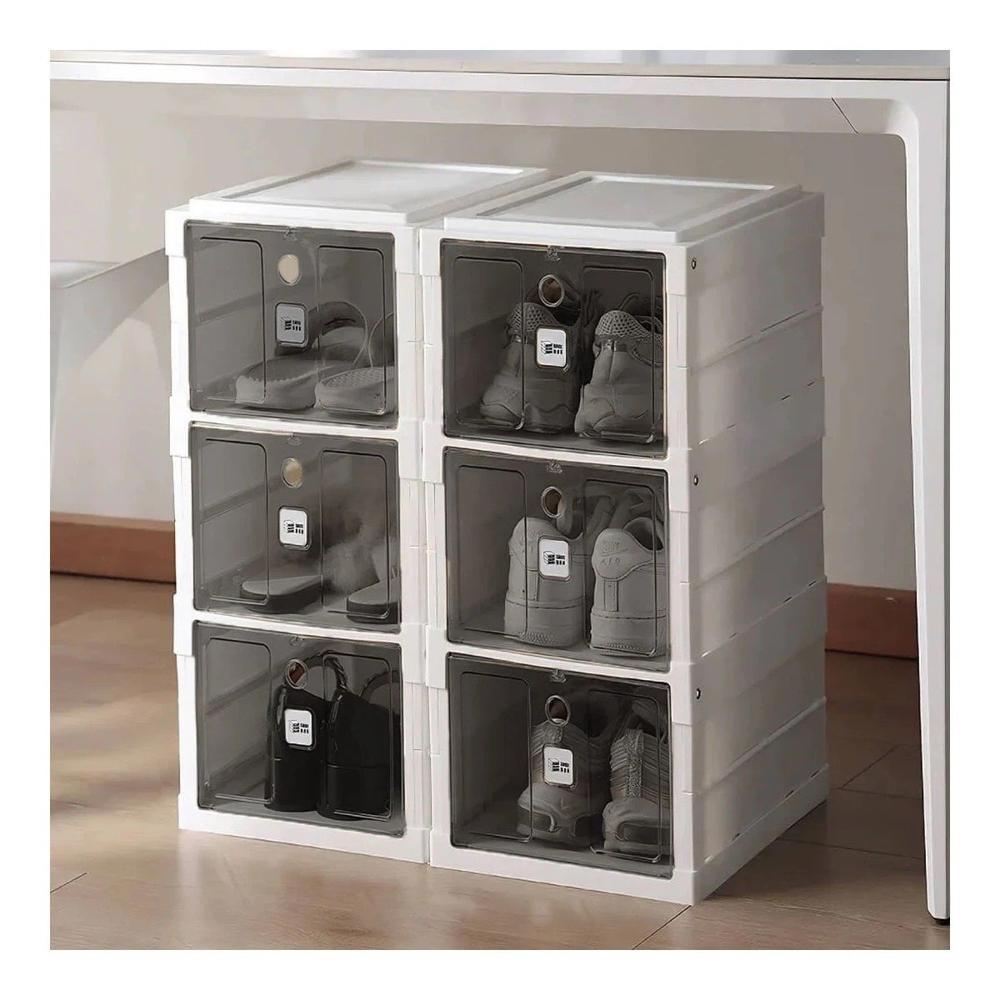 Organizador Blanco para Calzado con Diseño Plegable y Cubierta Negra Y+Papel Regalo
