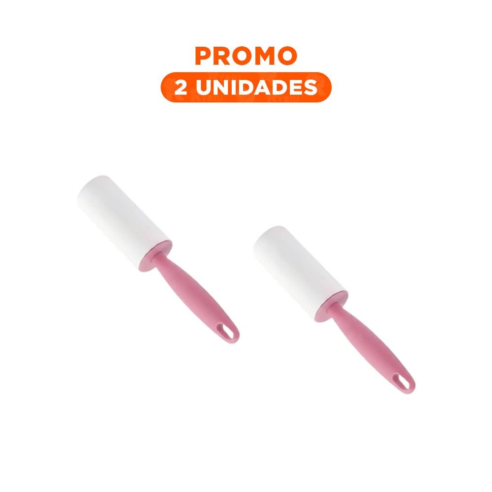 Pack2 Raspapelusa Portatil y Ligero Para Ropa y Tapiceria Rosado