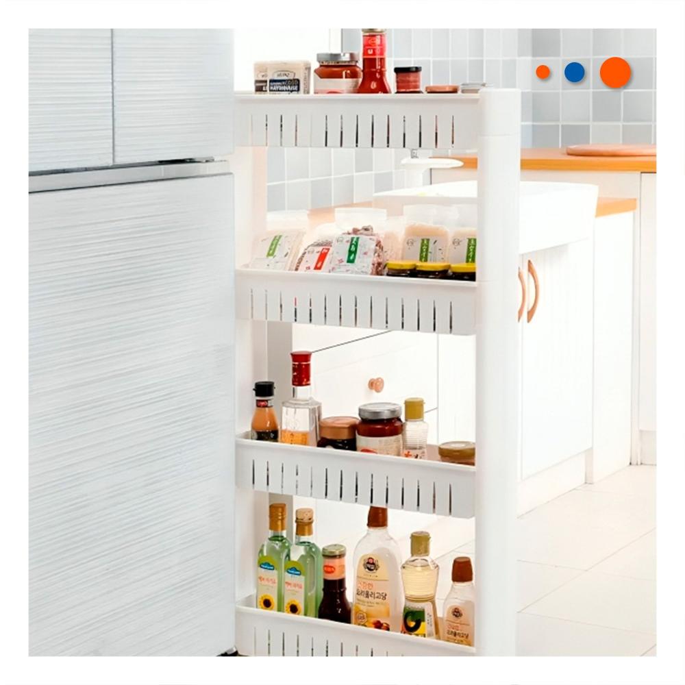 Organizador Lateral Delgado De 4 Niveles Diseno Rayado Blanco Plastico Y+Post It