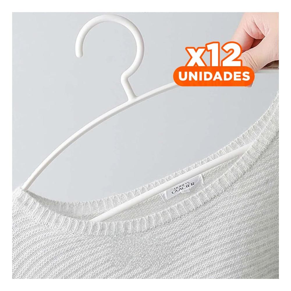 Pack12 Sujetador Compacto de Plastico Blanco Media Luna de 4 Piezas para Hogar