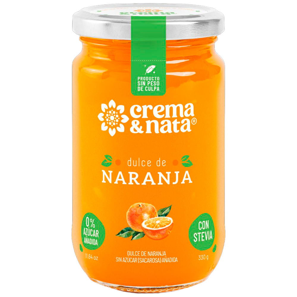 Mermelada de Naranja CREMA&NATA Diet sin Azúcar Frasco 330g
