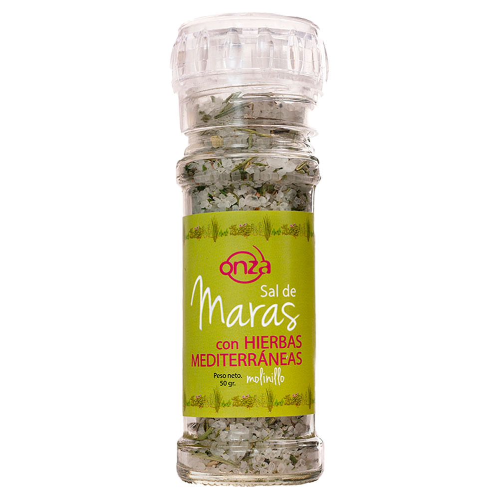 Sal de Maras ONZA Hierbas Mediterráneas Molinillo Frasco 50g