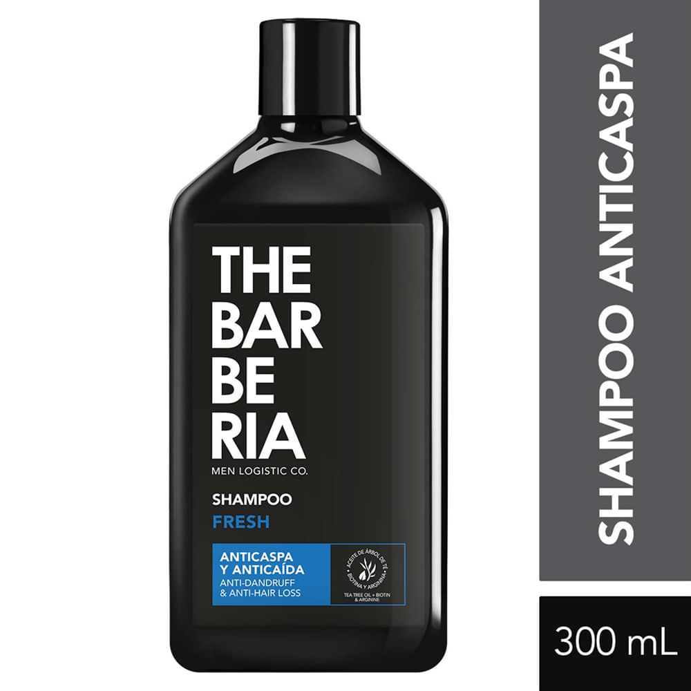 Shampoo THE BARBERIA Anticaspa y Anticaída Frasco 300ml