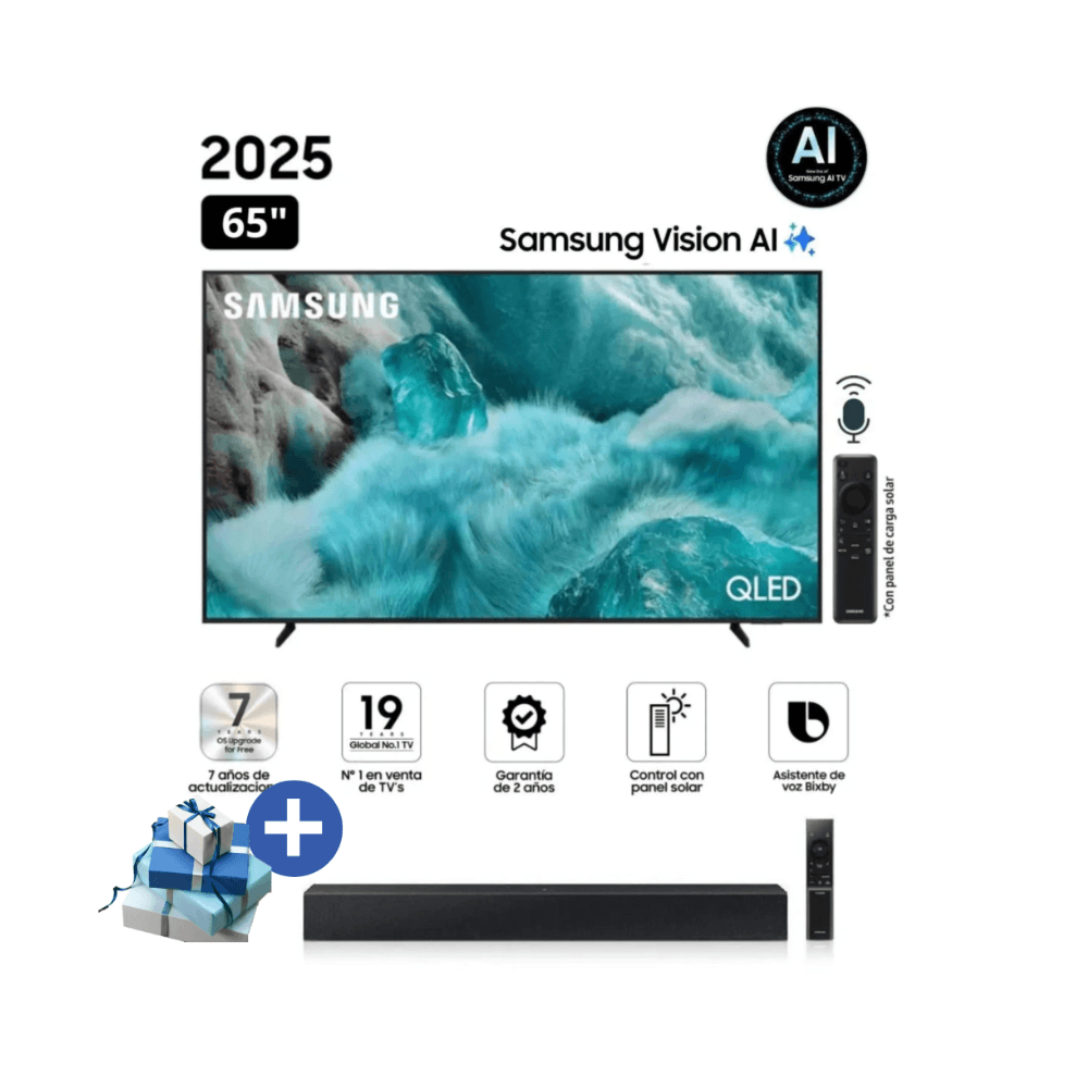 Televisor Samsung Smart TV 65 QLED 4K UHD QN65Q7FAAGXPE 2025 - Soundbar Samsung