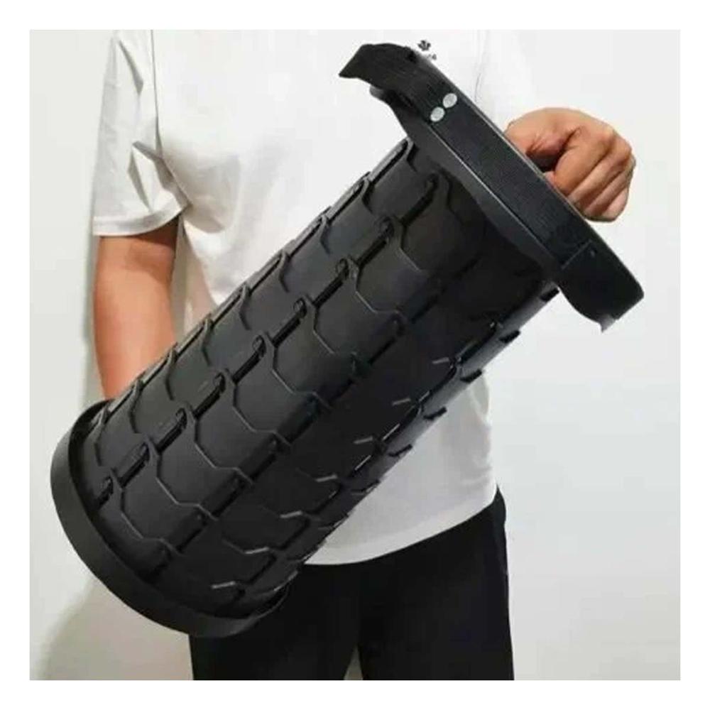 Banqueta resistente plegable 3 seguros portatiles tapa negro centro negro Y+Post It