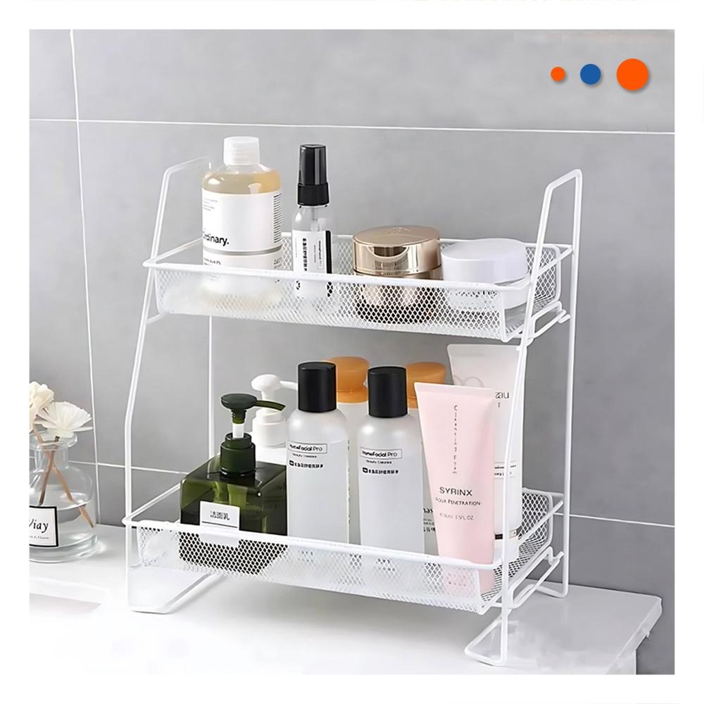 Organizador de 2 Niveles Multiuso Versatil y Ligero y Practico Blanco Y+Regalo Sticker