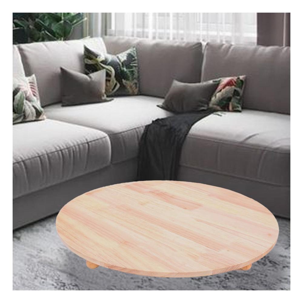 Articulo Circular de Madera con Patitas para Decoracion de Hogar Natural Y+Post It