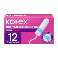 Tampones Digitales KOTEX Super Paquete 12un