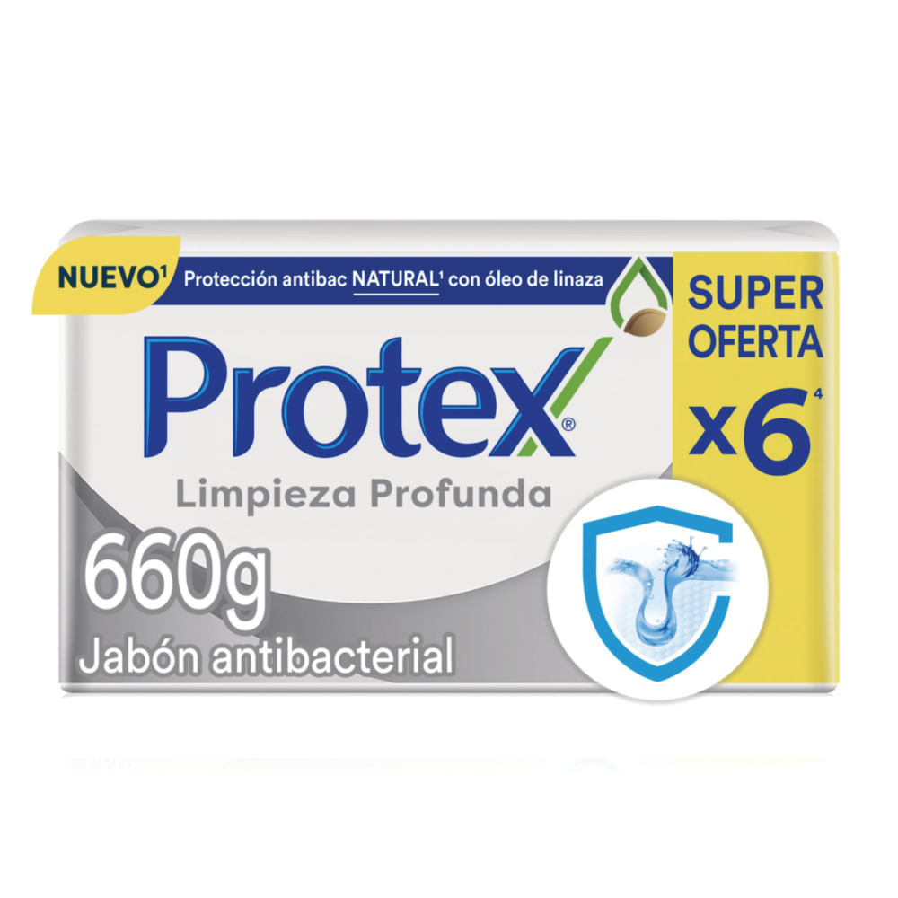 Jabón en Barra PROTEX Limpieza Profunda Paquete 6x110g