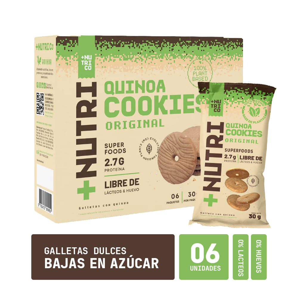 Galletas con Quinua +NUTRI Co Caja 6un