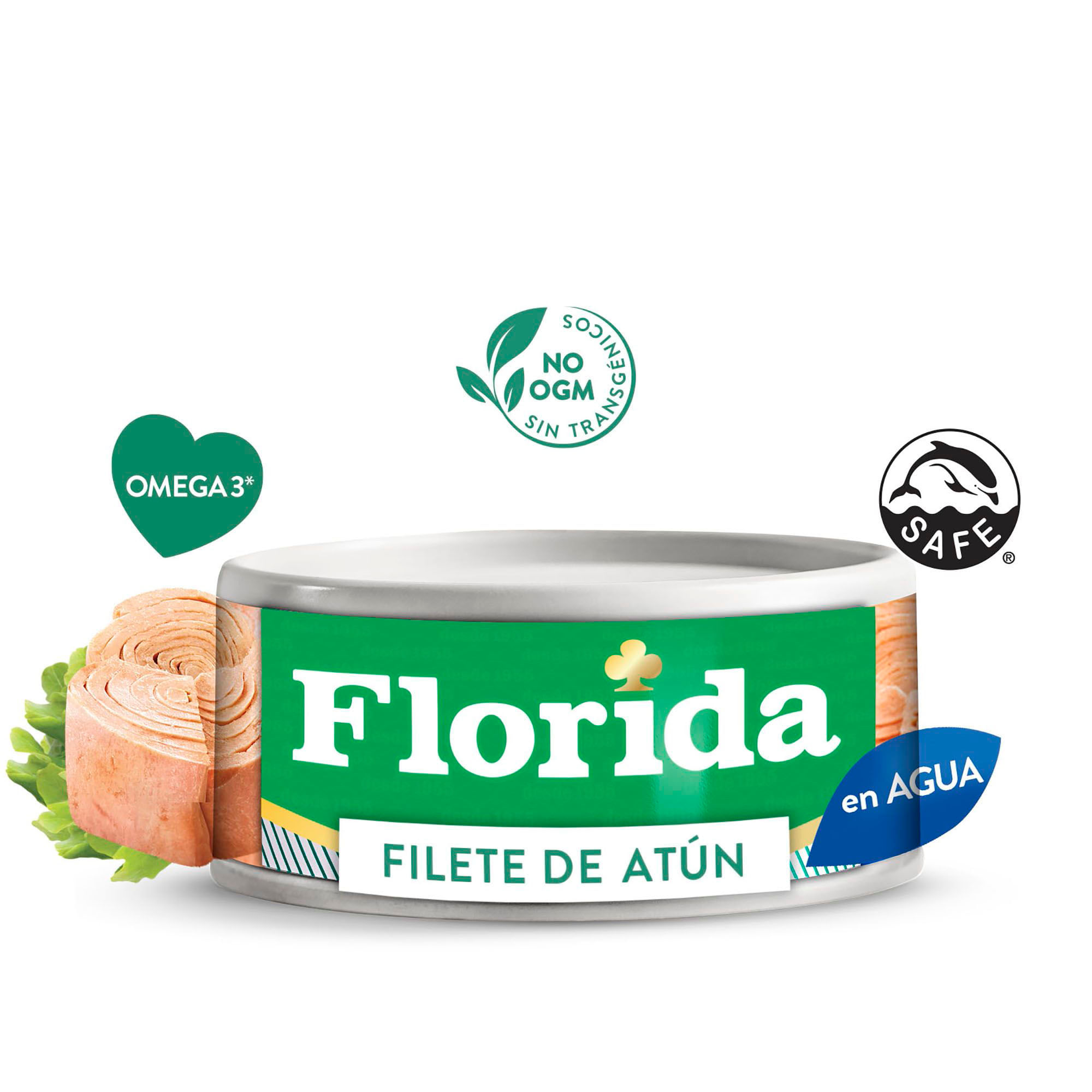 Filete de Atún FLORIDA en Agua 110kcal Lata 140g