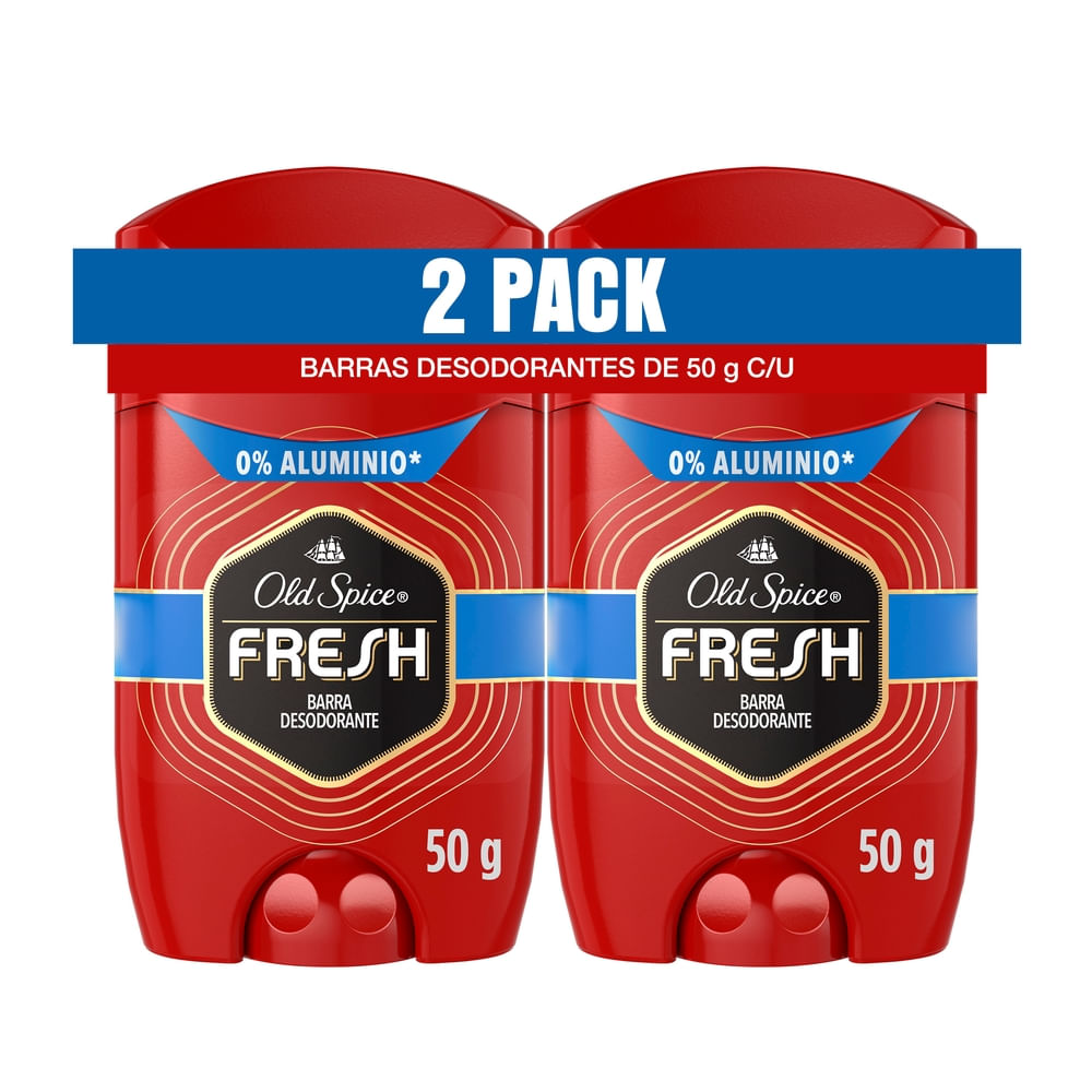 Pack OLD SPICE Desodorante para Hombre en Barra Fresh Frasco 50g x 2un