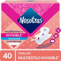 Toallas Higiénicas NOSOTRAS Invisible Multiestilo Paquete 40un