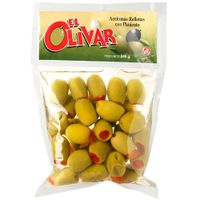 Aceitunas Verdes EL OLIVAR con Pimiento Bolsa 240g