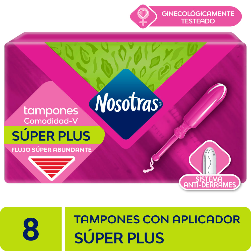 Tampones NOSOTRAS Súper Plus Con Aplicador Paquete 8un