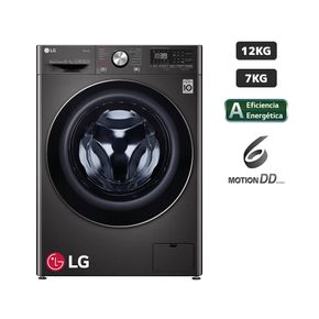 LG 12Kg 7Kg Carga Frontal Negro