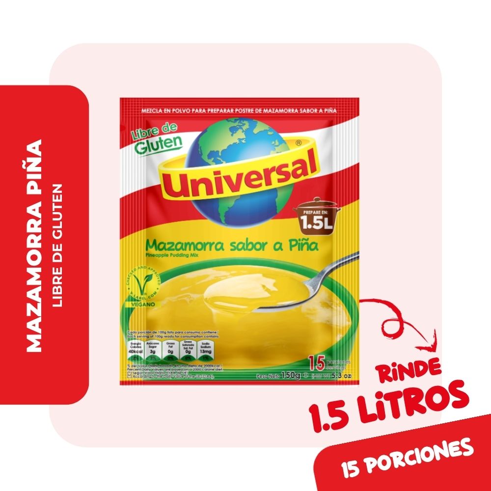 Mazamorra UNIVERSAL Sabor a Piña Bolsa 150g