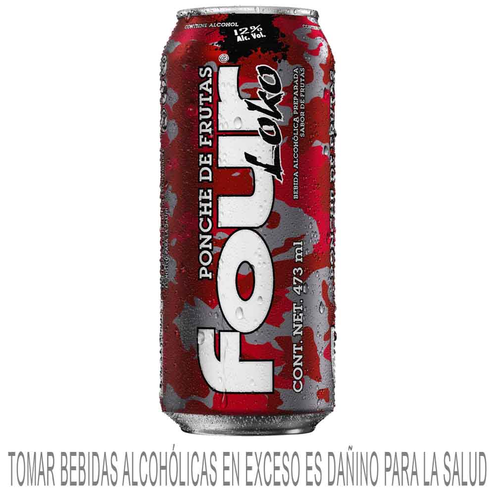 Ready To Drink (RTD) FOUR LOKO Ponche Frutas Lata 473 ml