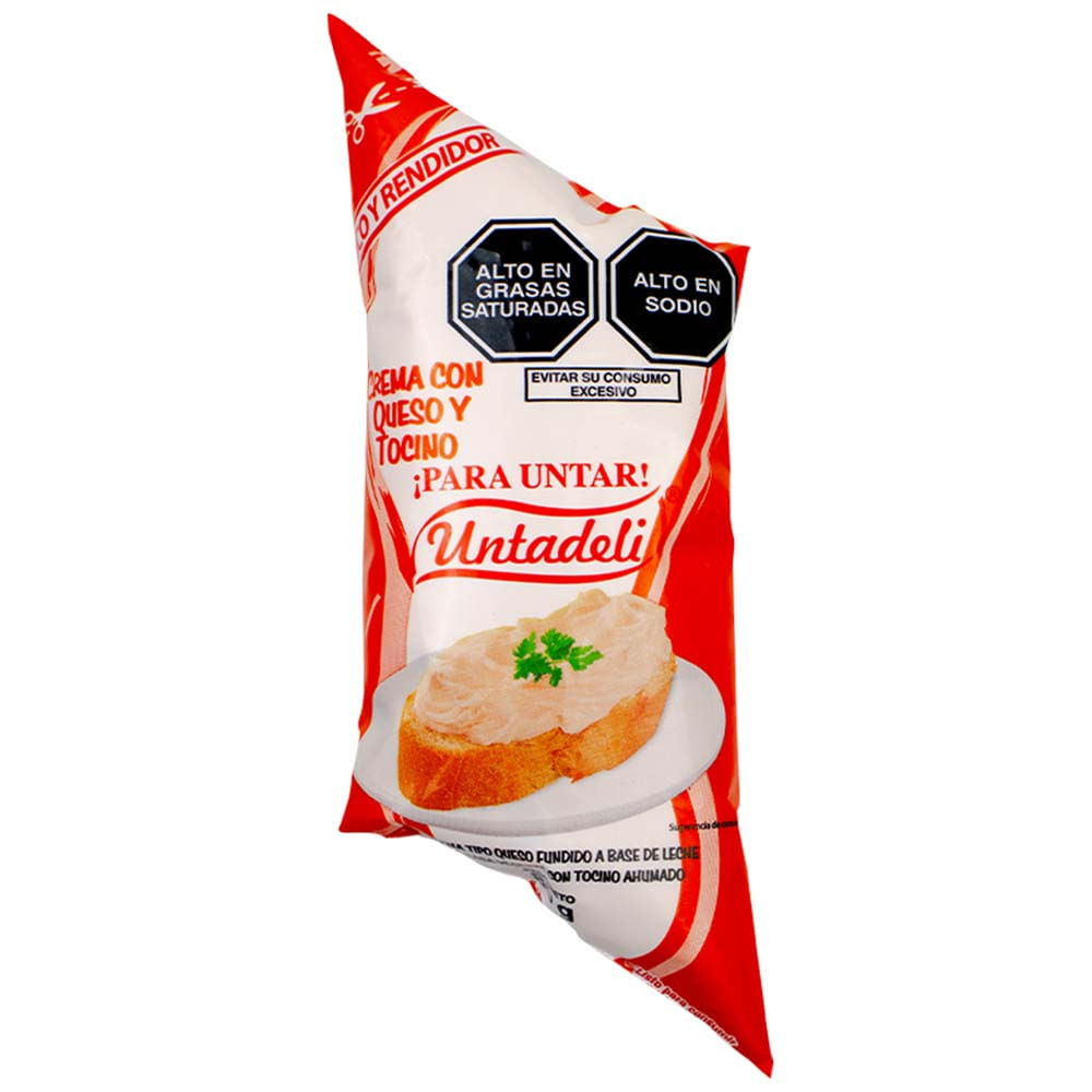 Queso Crema UNTADELI con Tocino Paquete 80g