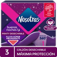 Calzón Nocturno NOSOTRAS ""M"" Buenas Noches Paquete 3un