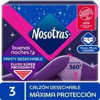 Calzón Nocturno NOSOTRAS ""S"" Buenas Noches Paquete 3un