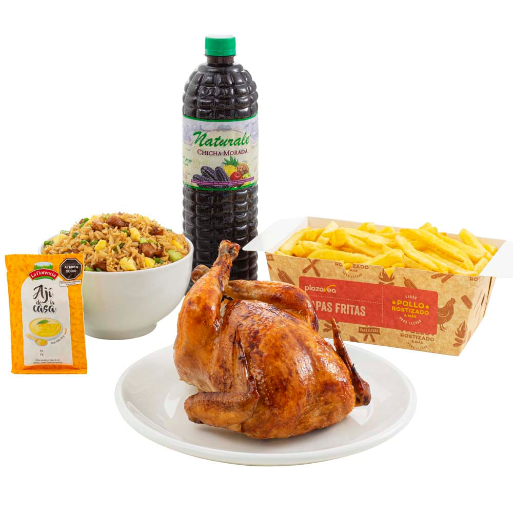 Combo Pollo Rostizado + Papas Fritas + Chicha + Chaufa