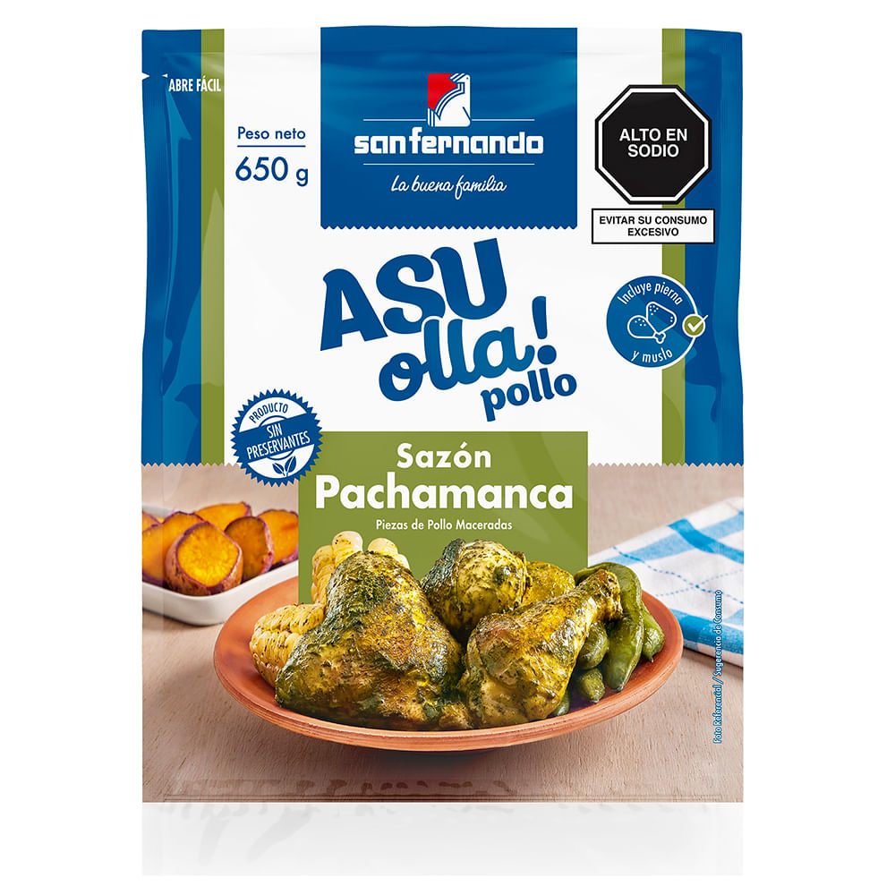 Pollo Marinado SAN FERNANDO Asu Olla! Sabor Pachamanca Bolsa 650g
