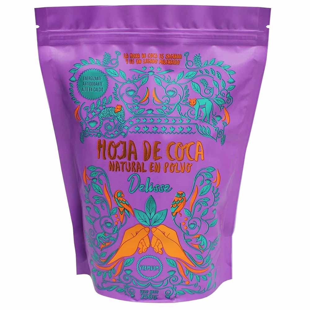 Hoja de Coca Natural en Polvo DELISSE Premium Doypack 250g