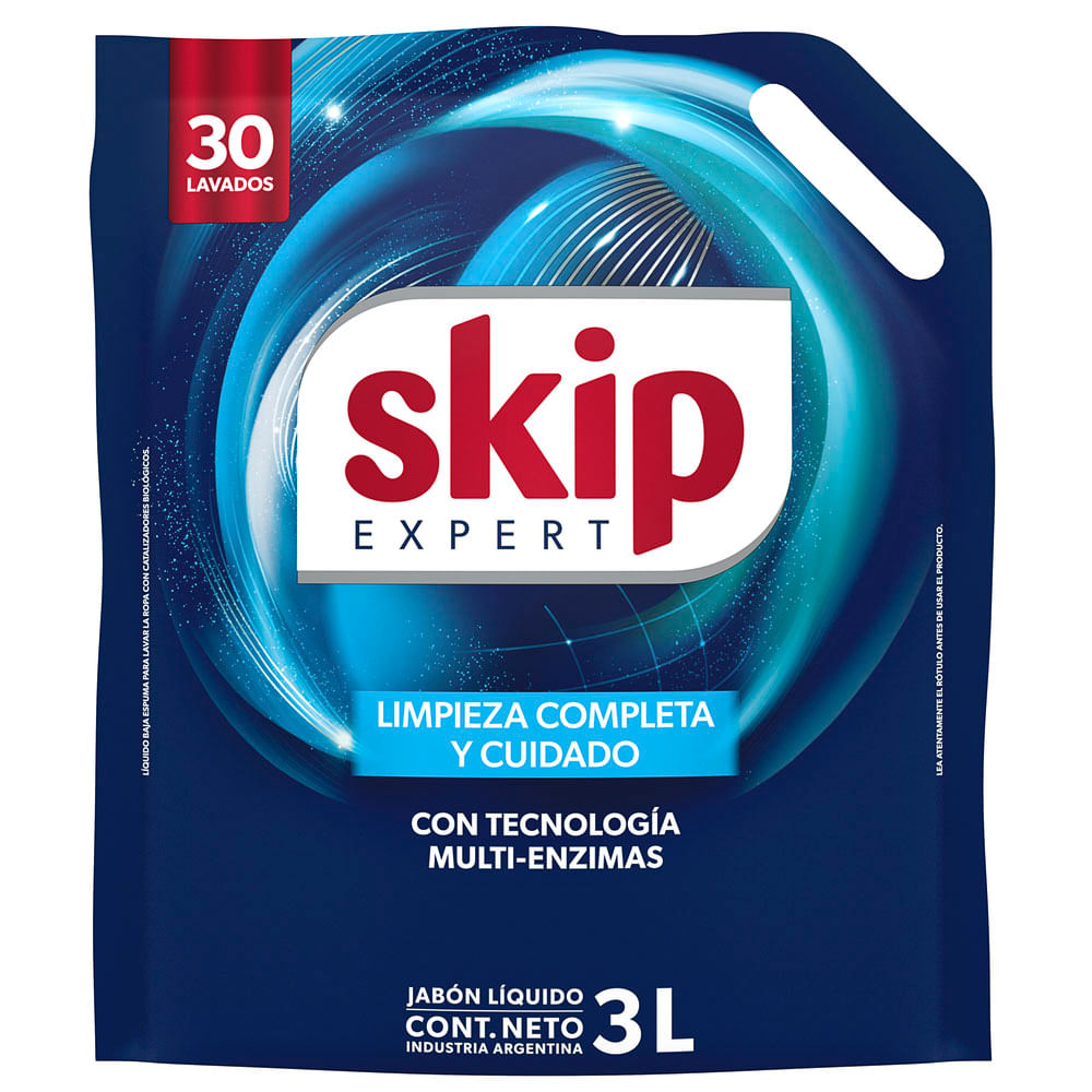 Detergente SKIP Líquido Bio Enzimas Doypack 3L