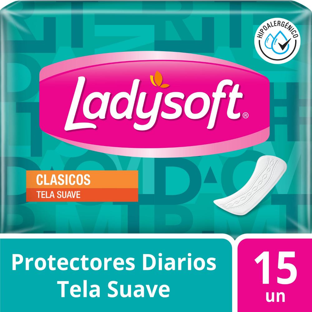 Protectores Diarios LADYSOFT Clásicos Paquete 15un