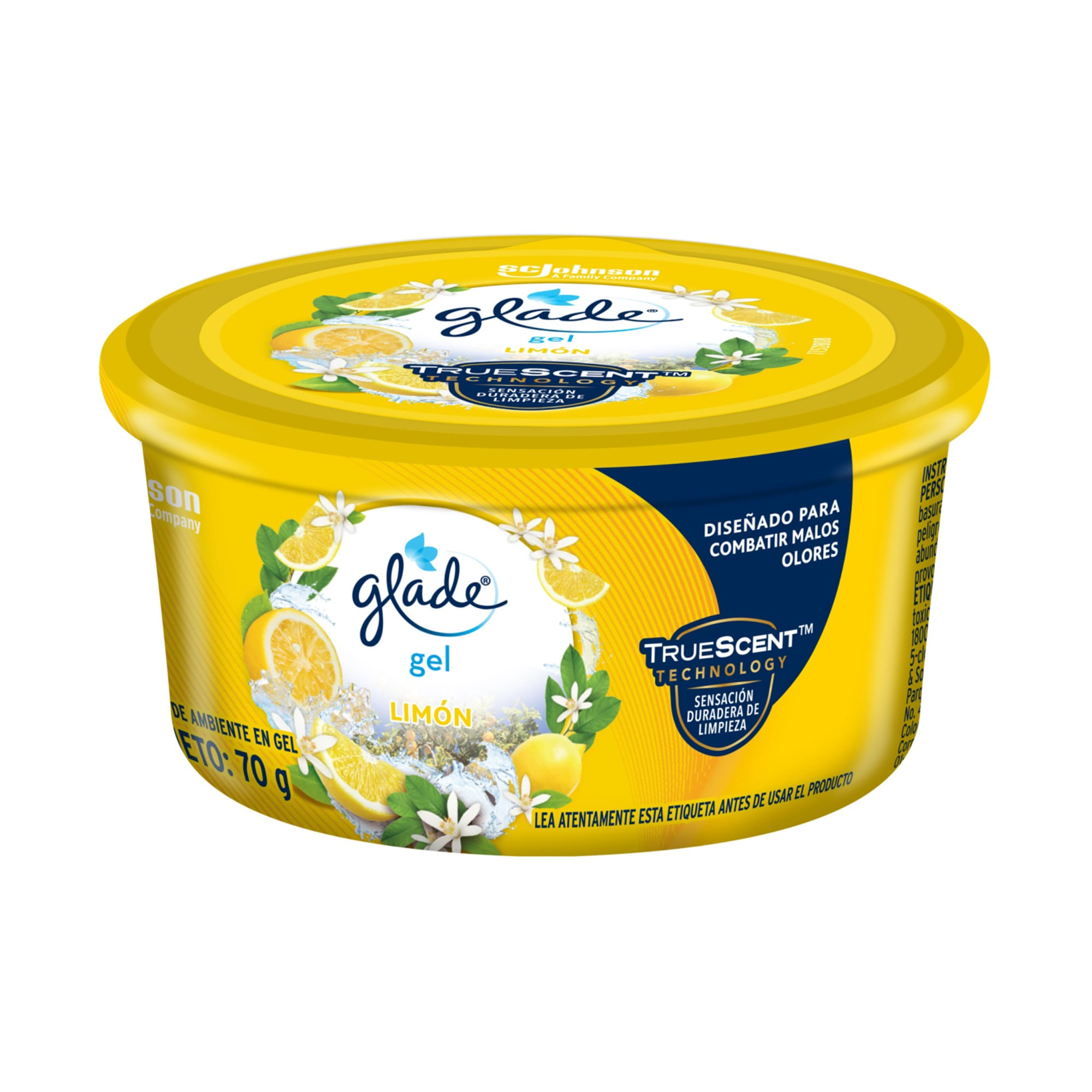 Ambientador Gel GLADE de Limón Pote 70g