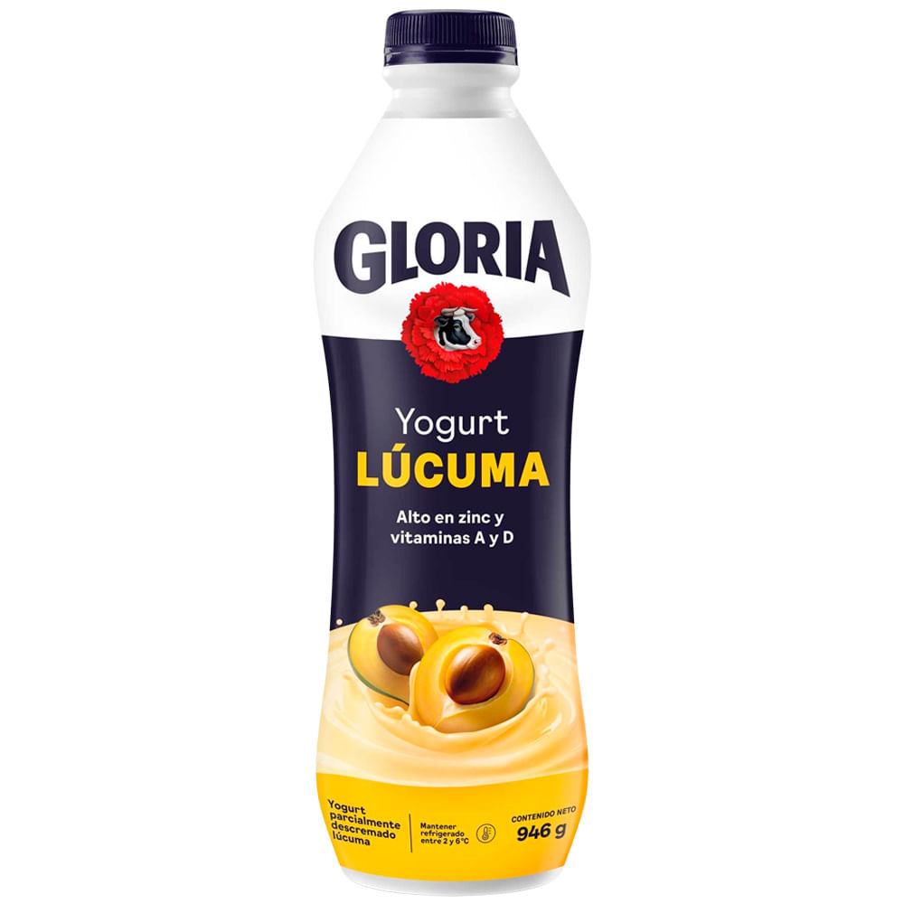 Yogurt Bebible GLORIA Sabor a Lúcuma Botella 946g