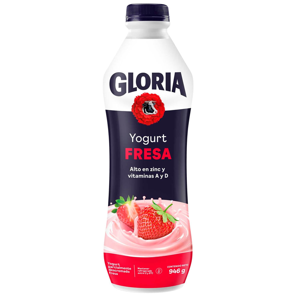 Yogurt Bebible GLORIA Sabor a Fresa Botella 946g