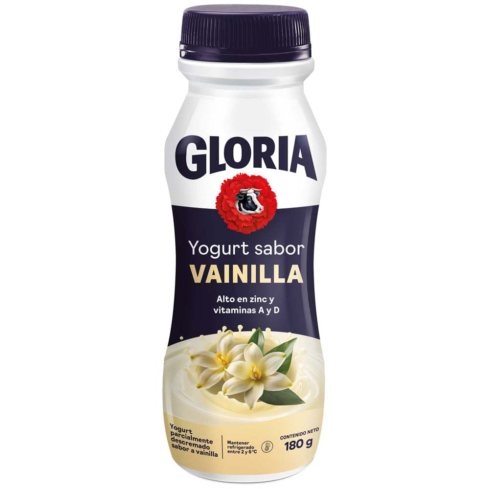 Yogurt Bebible GLORIA Sabor a Vainilla Botella 180