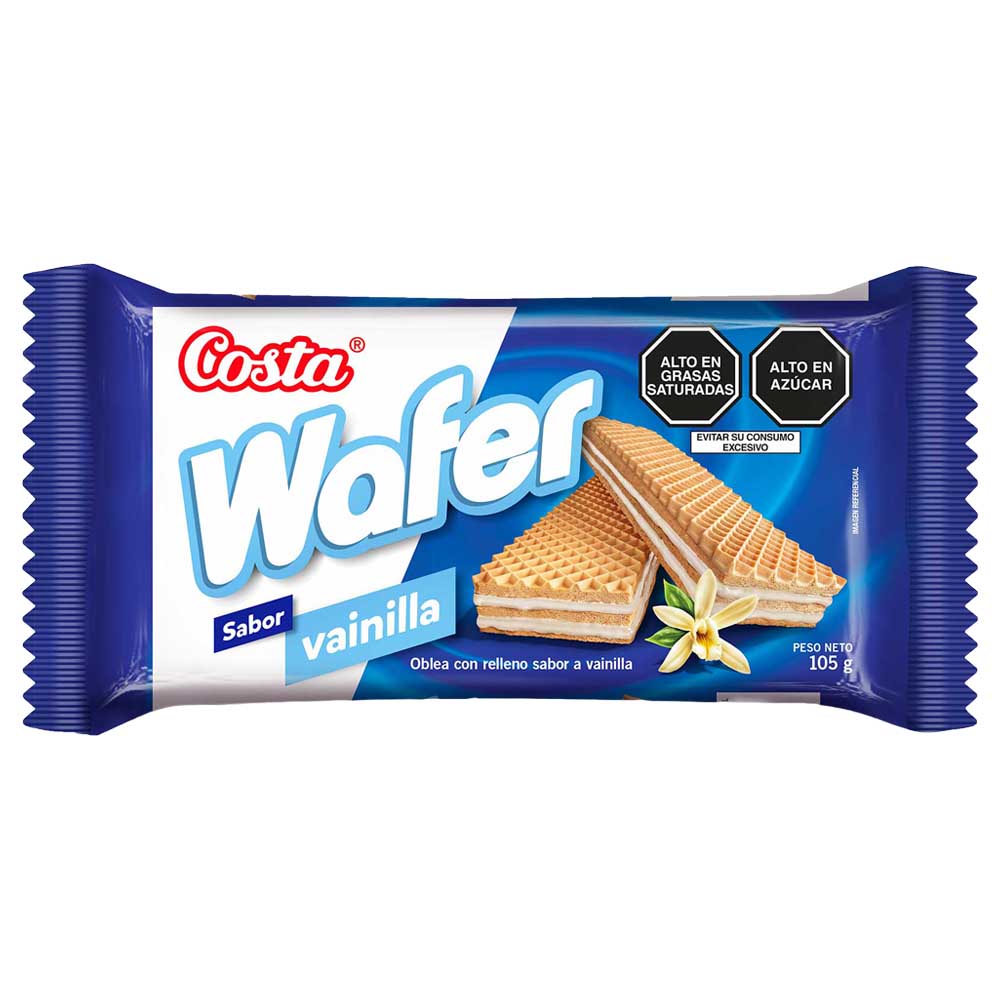 Wafer COSTA Sabor a Vainilla Bolsa 105g
