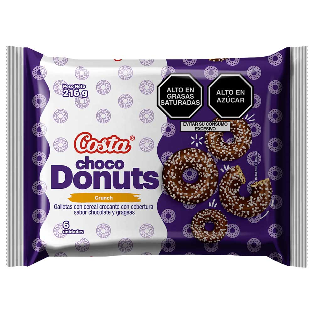 Galletas COSTA Chocodonuts Crunch Bolsa 216g