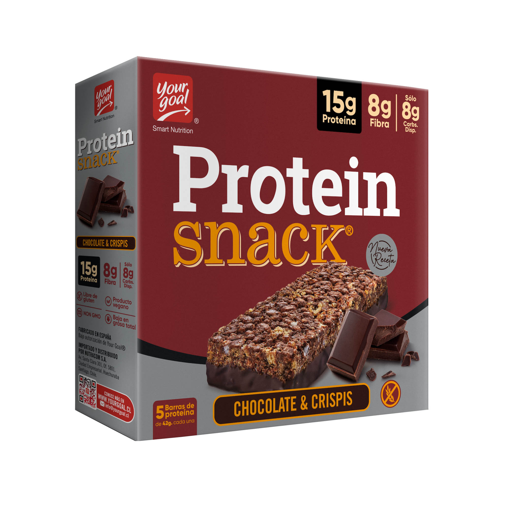 Cereal en Barra PROTEIN SNACK Chocolate & Crispis Caja 210g