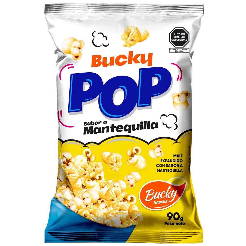 Snack BUCKY POP Extra Mantequilla Bolsa 90g