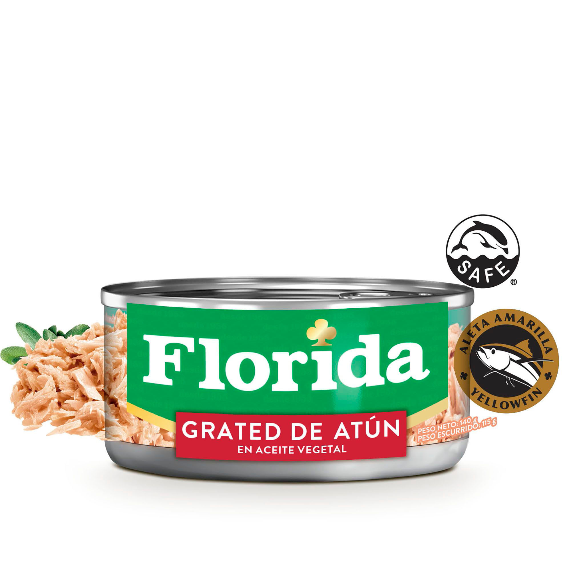 Grated de Atún en Aceite Vegetal FLORIDA Lata 140g