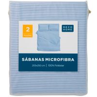 Sábana DECO HOME Micro 2 Plazas Raya Celeste