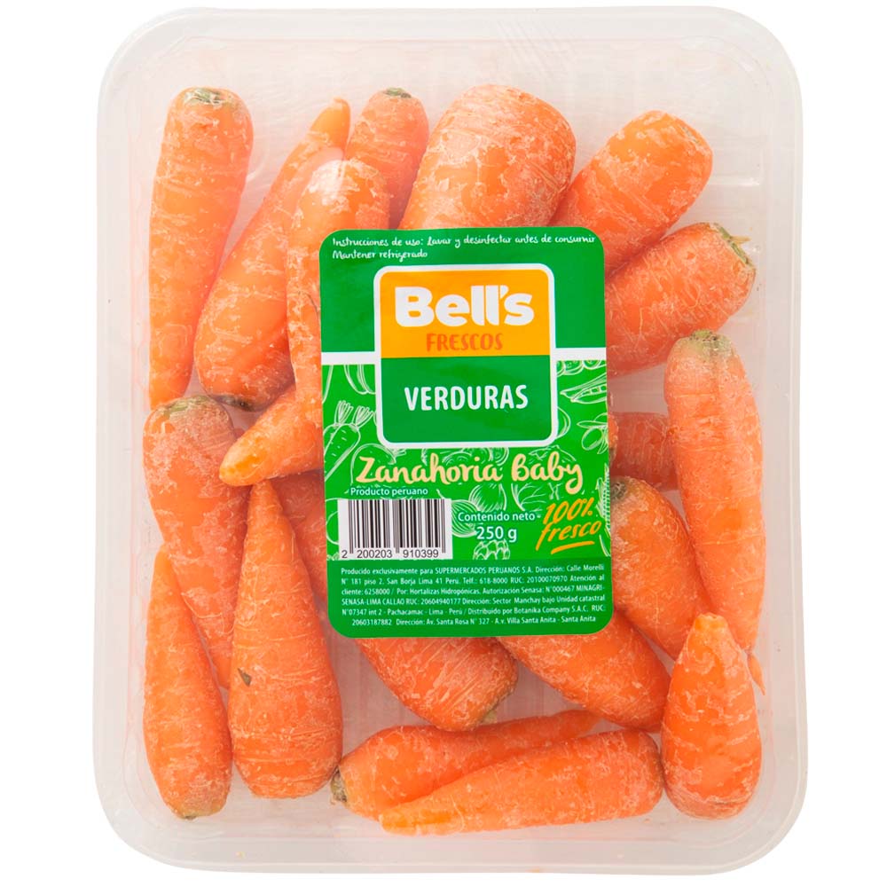 Zanahoria Baby BELL'S FRESCOS Bandeja x un