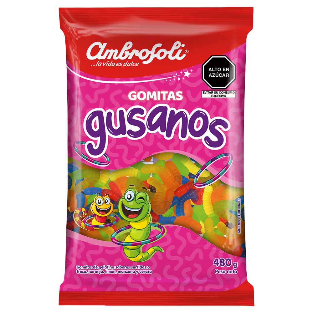 Gomas AMBROSOLI Gusanos Bolsa 480g