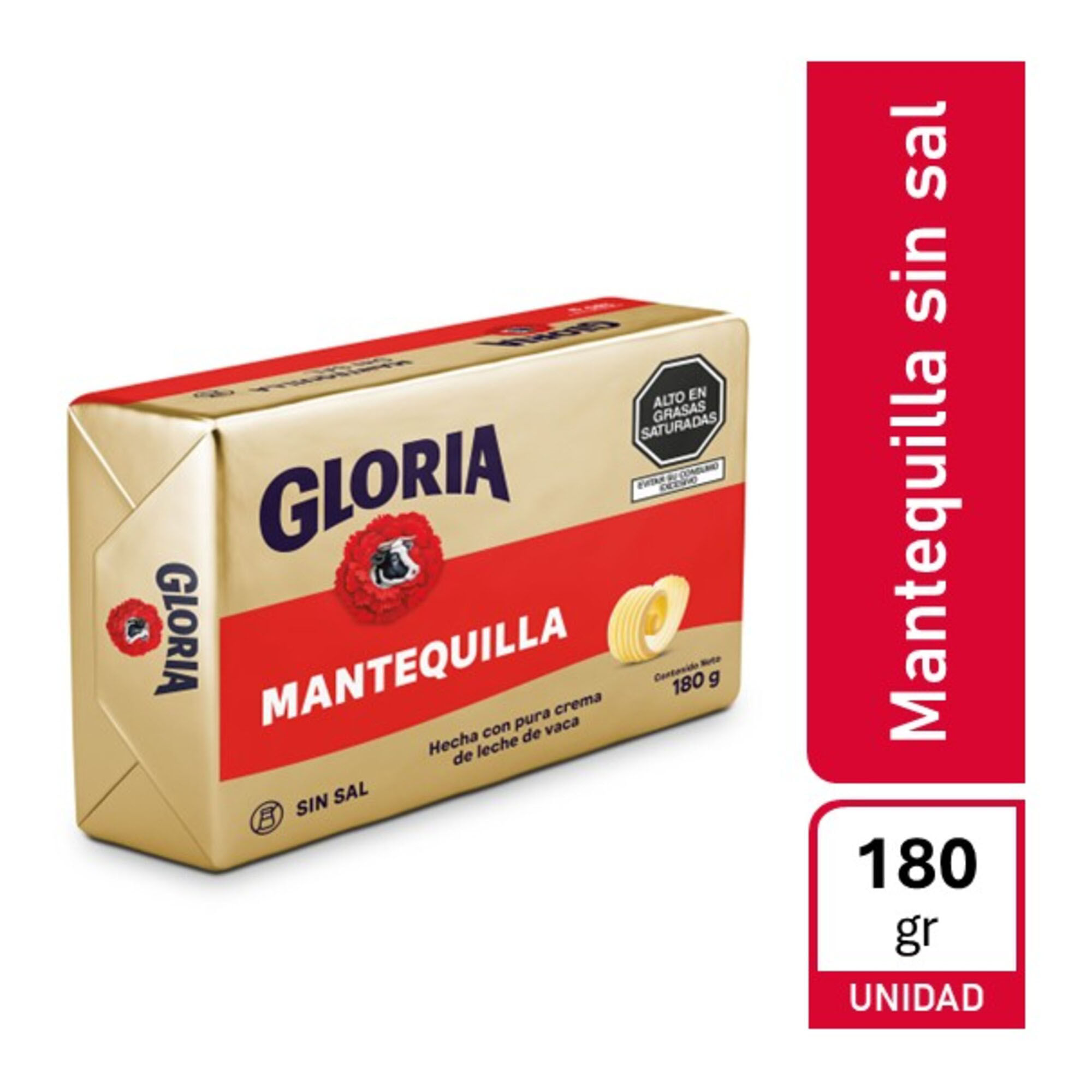 Mantequilla sin Sal GLORIA Paquete 180g